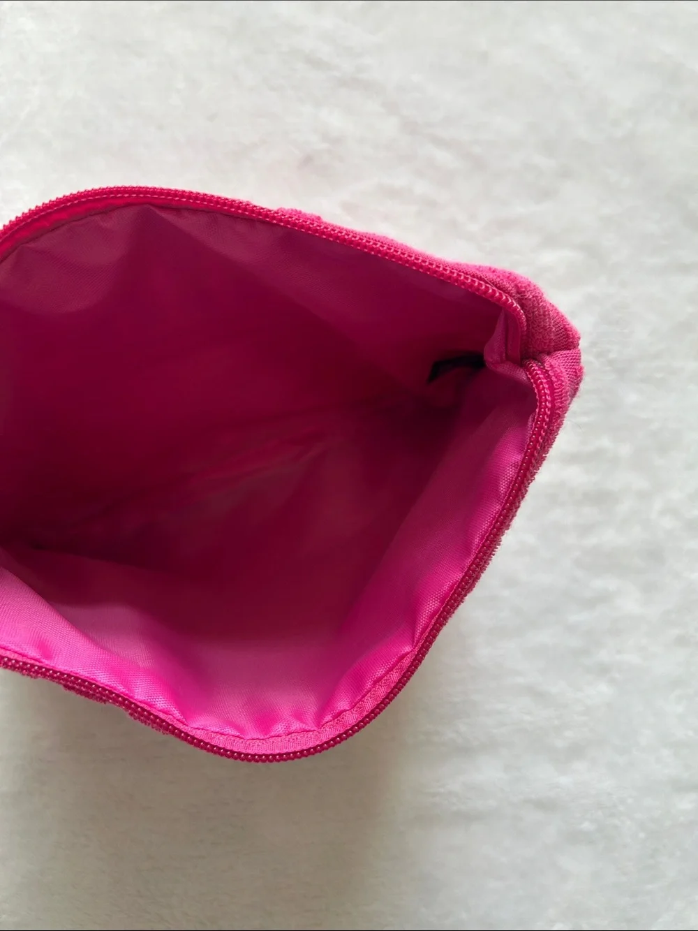 Neon Pink Cosmetic Bag